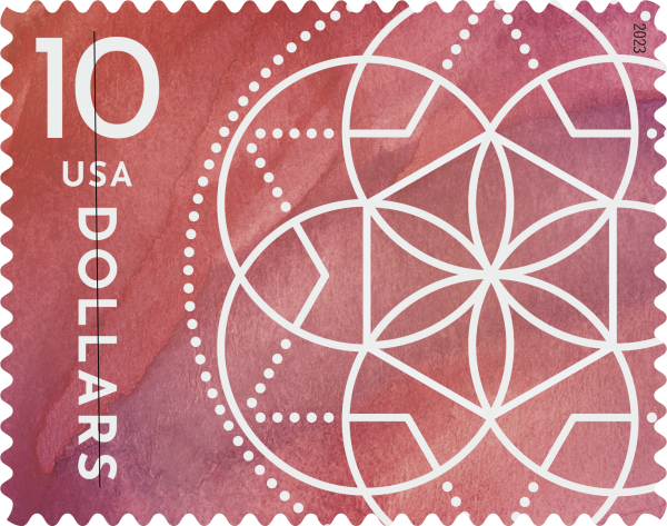 2023 $10 Floral Geometry Stamps