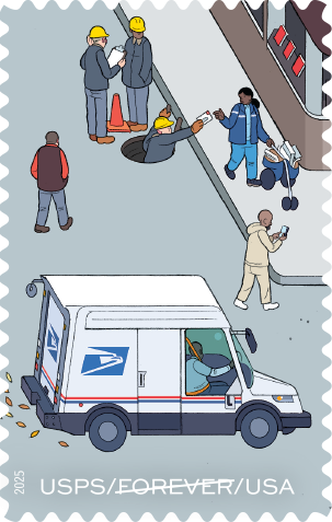 2025. 250 Years of Delivering Stamps 100 pcs