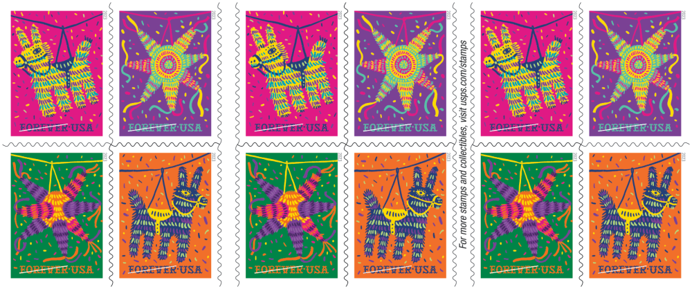 2023 Piñatas! Stamps 100 PCS