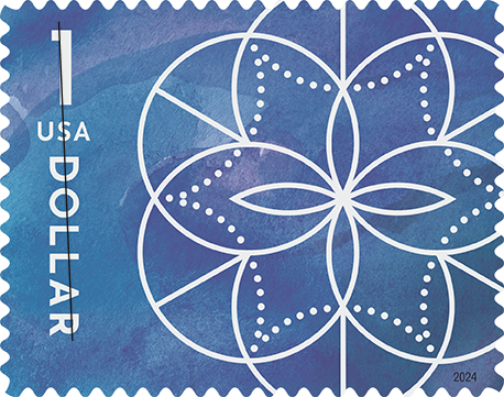 2024 $1 Floral Geometry Stamps