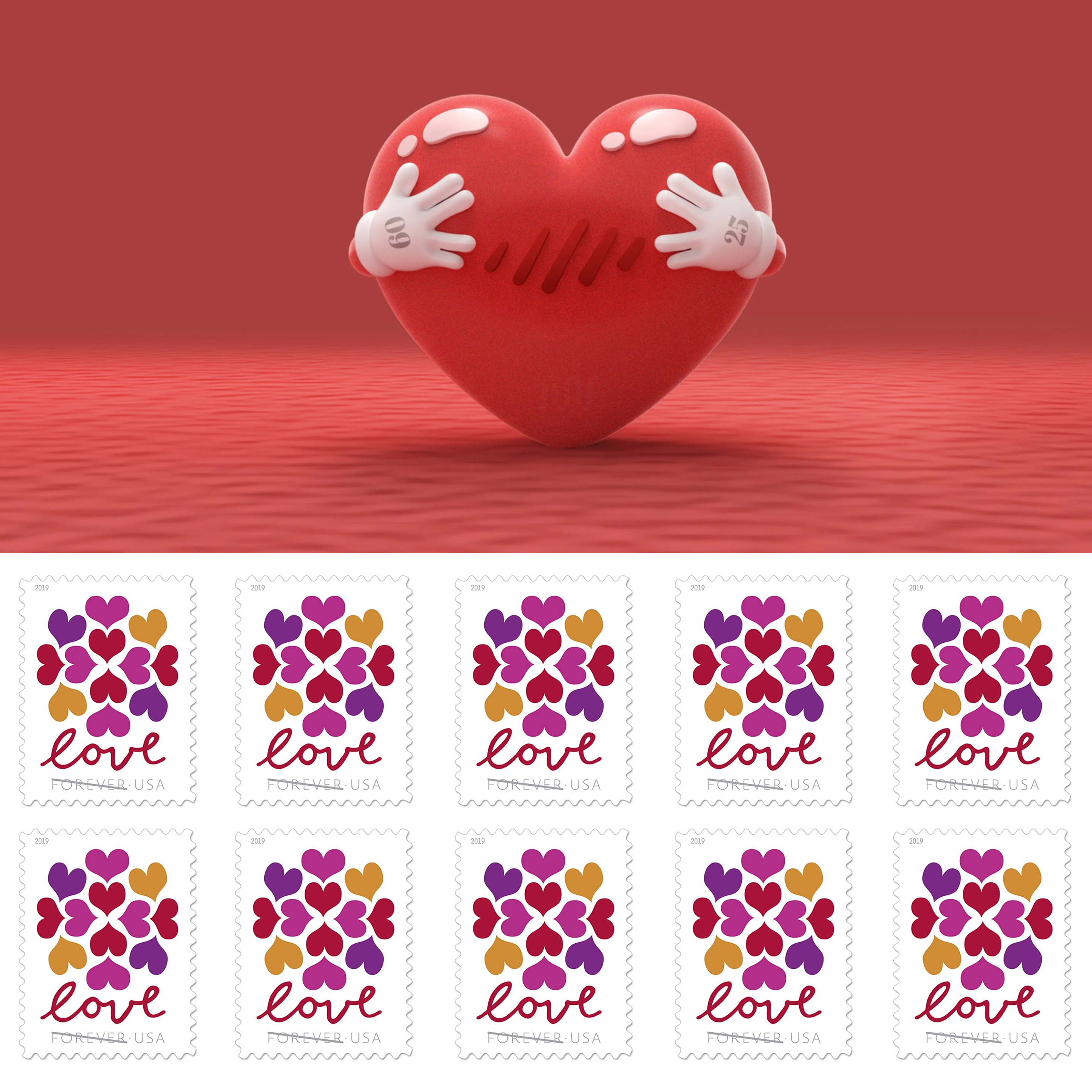 2019 Hearts Blossom Forever Stamps