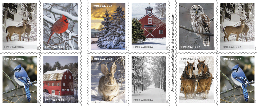 2020 Winter Scenes stamps