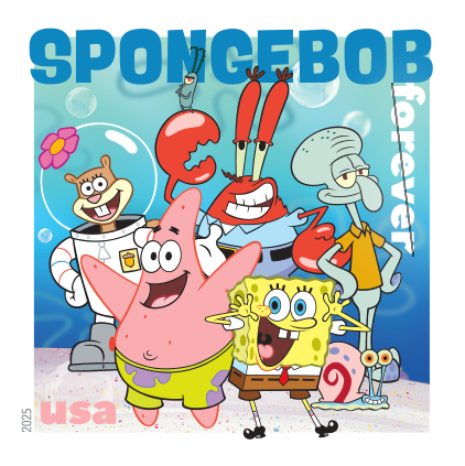 2025 SpongeBob Squarepants Stamps 80 pcs