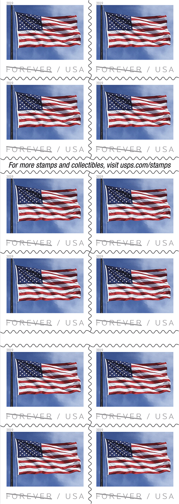 2019 U.S. Flag Stamps books