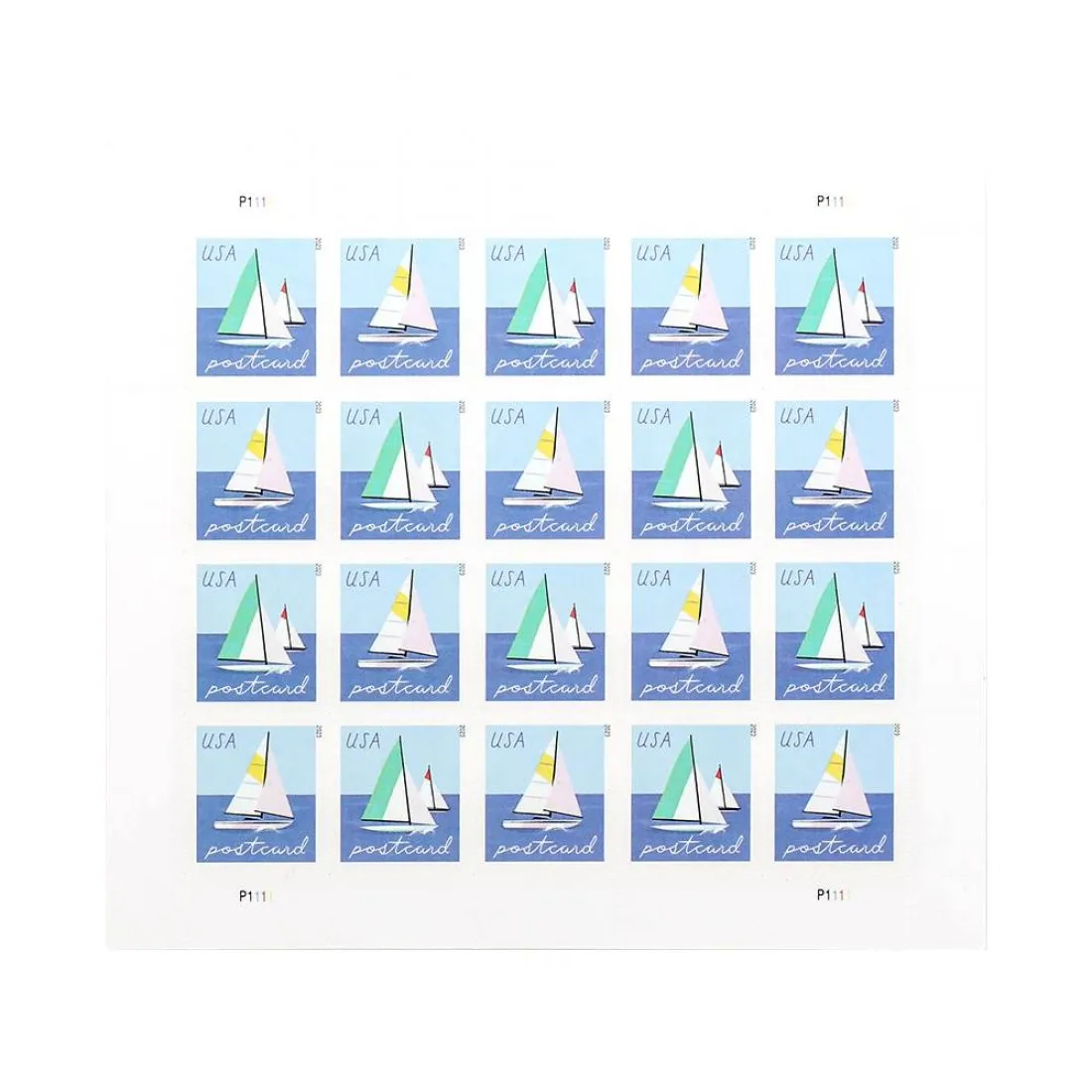 2023 Sailboats Postcard Stamps