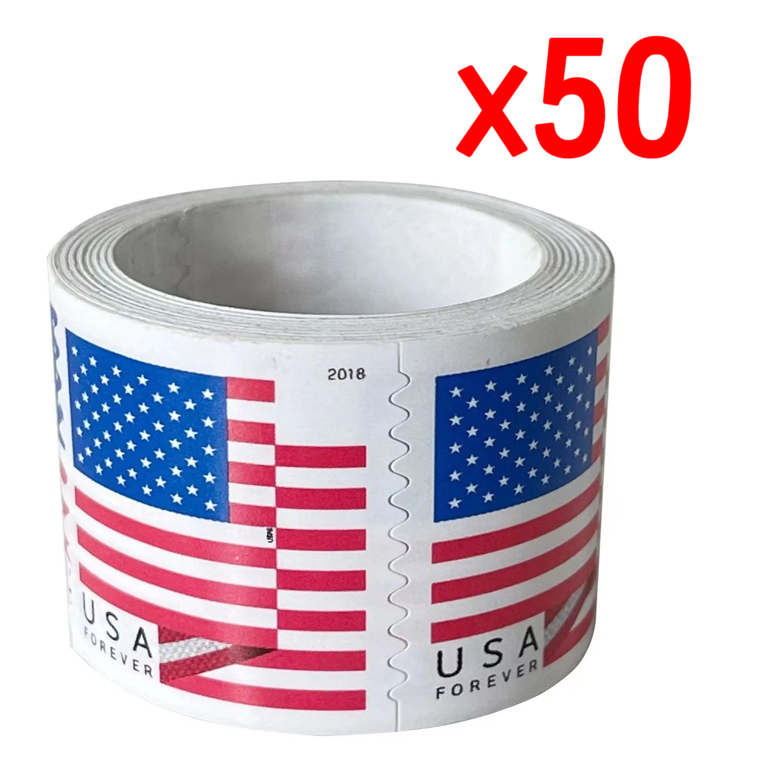 2018 U.S. Flag Forever Stamps 50 Rolls