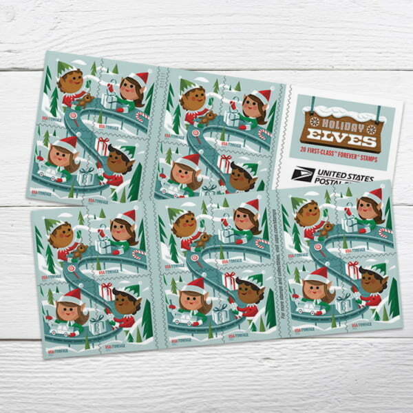 2022 Holiday Elves Christmas Forever®Stamp